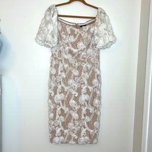 NWT Xscape size 10 Off-the-Shoulder Lace Sheath Dress